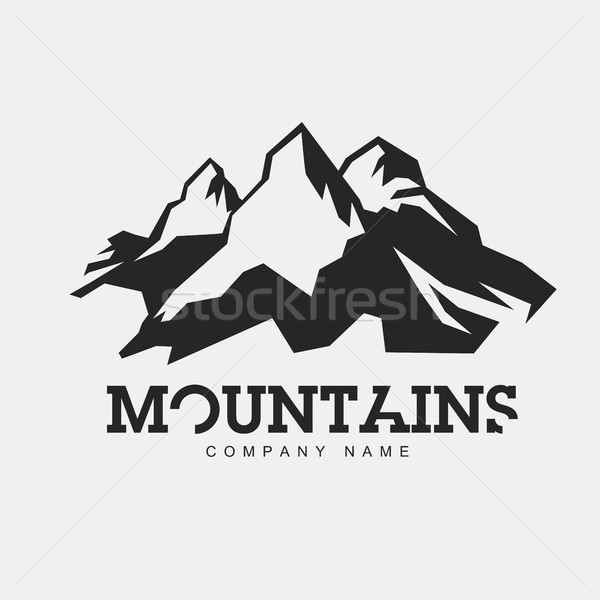 Mountains illustration. Vector abstract logo for adventure theme Stock photo © pashabo