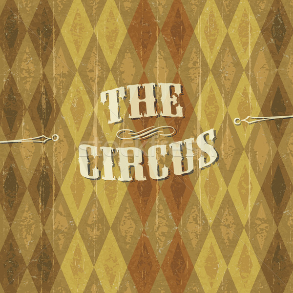 'Diamond' patterned circus background with the design of 'The Ci Stock photo © pashabo