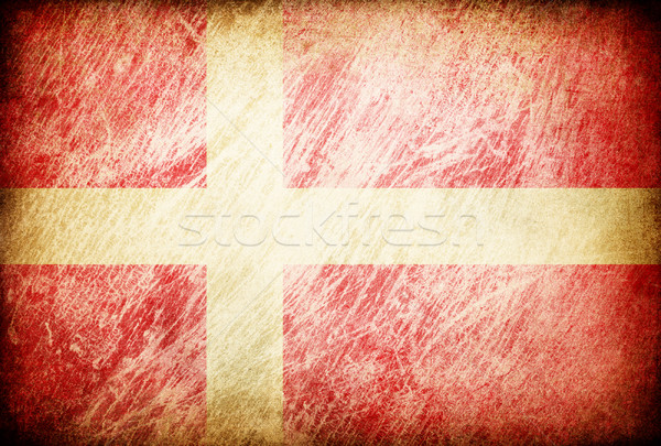 Grunge rubbed flag series of backgrounds. Denmark. Stock photo © pashabo