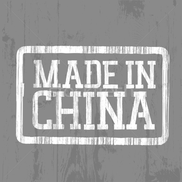 Made in China stamp, vector Stock photo © pashabo