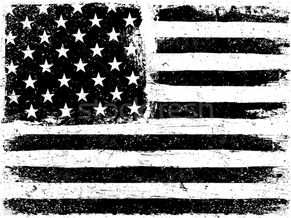 American Flag Background. Grunge Aged Vector Template. Horizonta Stock photo © pashabo