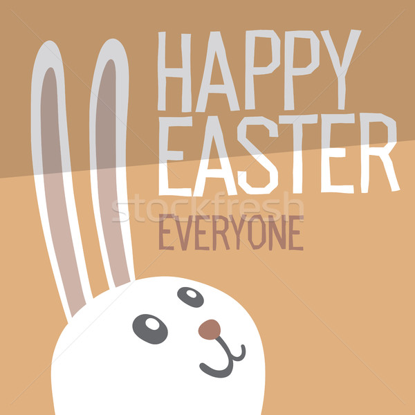Happy Easter Everyone. Easter Bunny Ears Vector Illustration.  Stock photo © pashabo