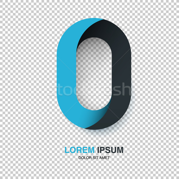 Infinite oval symbol template on transparent texture Stock photo © pashabo