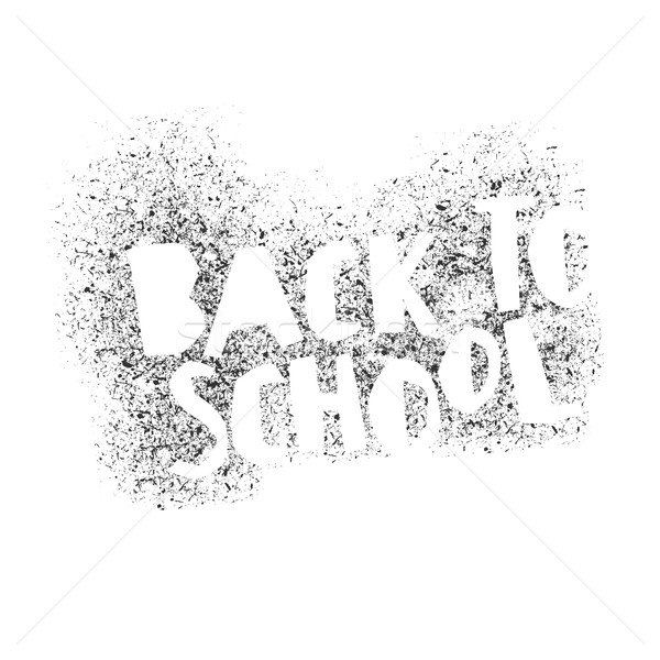 Back to school poster design. Stencil letters. Abstract logo for Stock photo © pashabo