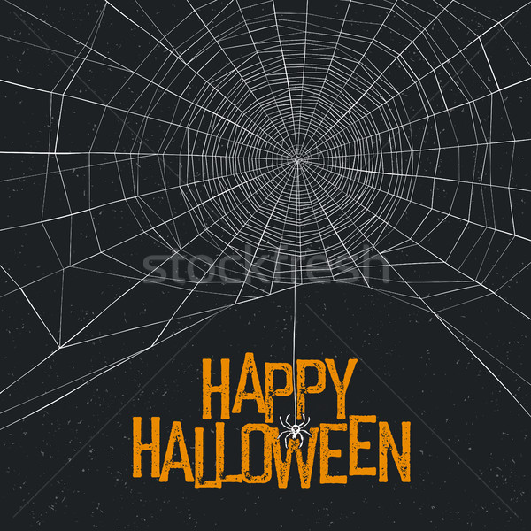 Halloween background with spider web and text Stock photo © pashabo
