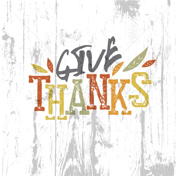 Happy Thanksgiving design. Give Thanks Logo. For holiday greetin Stock photo © pashabo