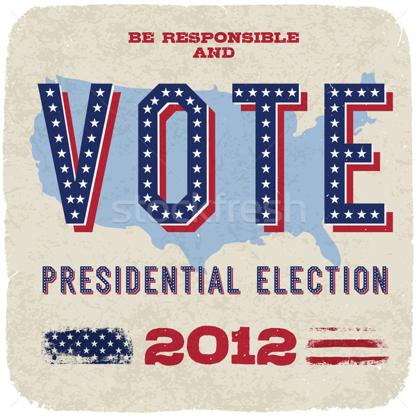 Foto stock: Presidencial · eleição · 2012 · vetor · eps10 · fundo