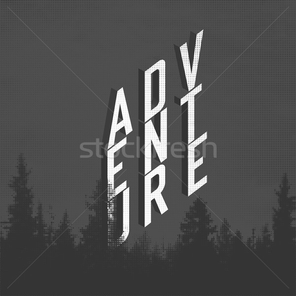 Hipster motivational quote 'Adventure'. Card design template. Ha Stock photo © pashabo