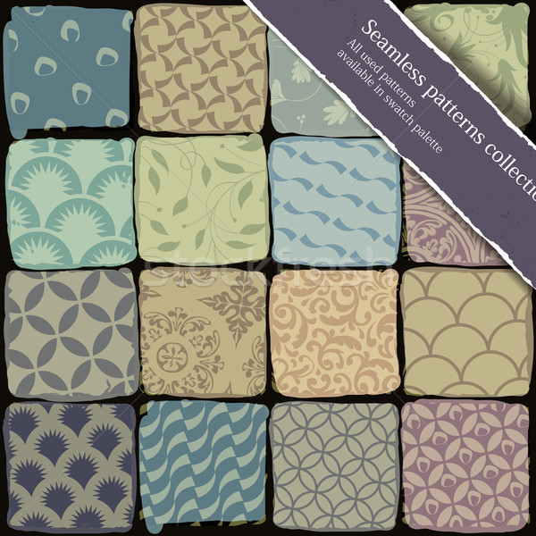 Seamless patterns collection. All used patterns available in swa Stock photo © pashabo