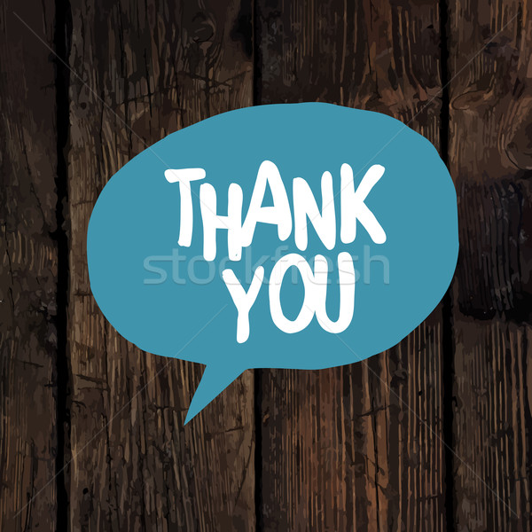 Stock photo: Thank You word in blue speech bubble