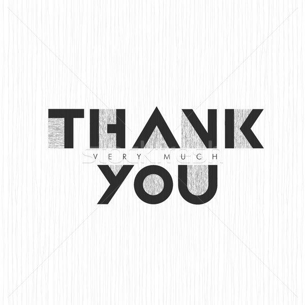 Vintage 'Thank you very much' Lettering. On thin gray lines back Stock photo © pashabo