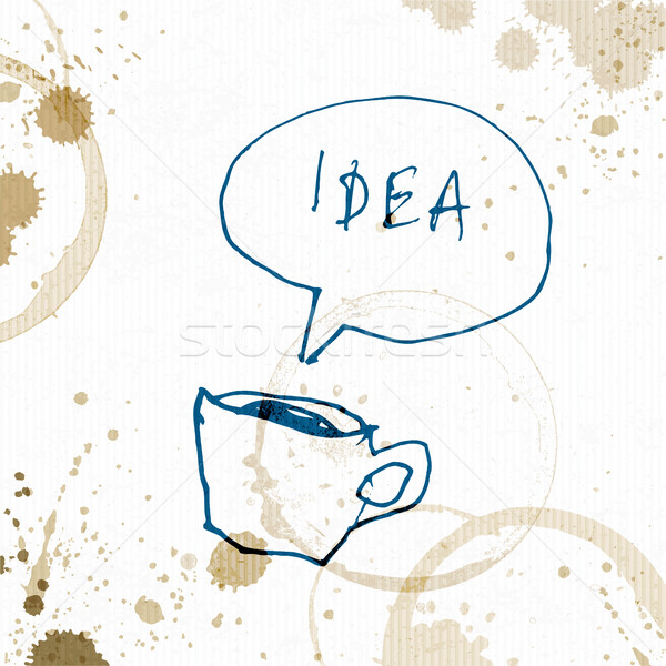 Koffiekopje idee woord creatieve vector Stockfoto © pashabo