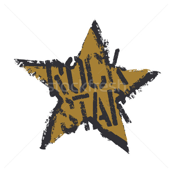 Rockstar. Grunge symbol design. Isolated on white Stock photo © pashabo