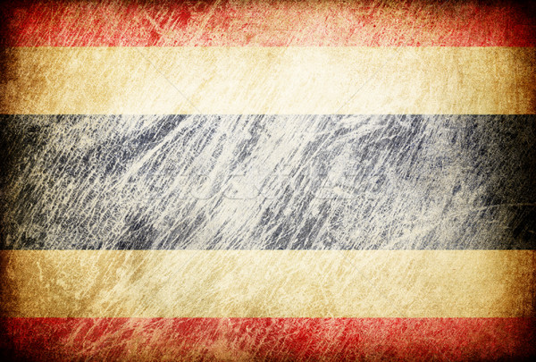 Grunge rubbed flag series of backgrounds. Thailand. Stock photo © pashabo