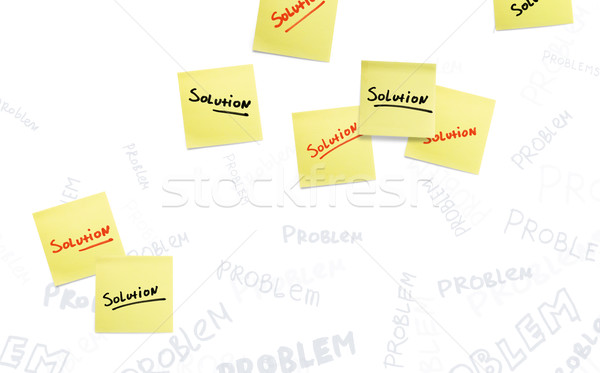 Crossing out problem and finding the solution. Concept backgroun Stock photo © pashabo