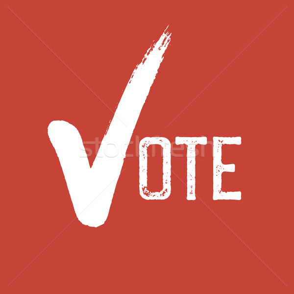 голосование символ красный фон знак графических Сток-фото © pashabo