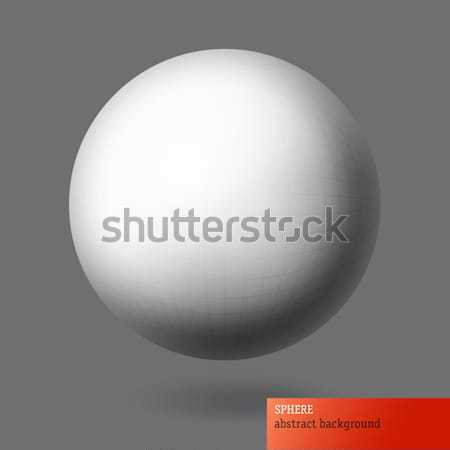 Stock photo: Sphere with wireframe grid surface. Abstract background, EPS10