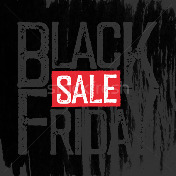 [[stock_photo]]: Black · friday · typographie · affiche · modèle · noir · brosse