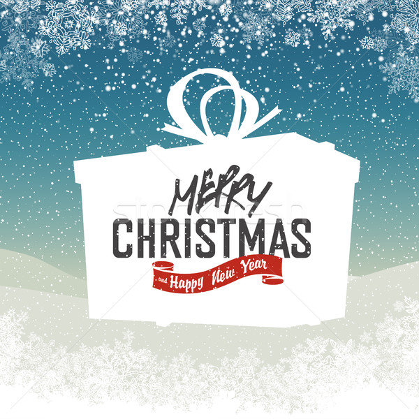 Xmas Wishing you a very Merry Christmas and Happy New Year lette Stock photo © pashabo