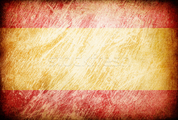 Grunge rubbed flag series of backgrounds. Spain. Stock photo © pashabo