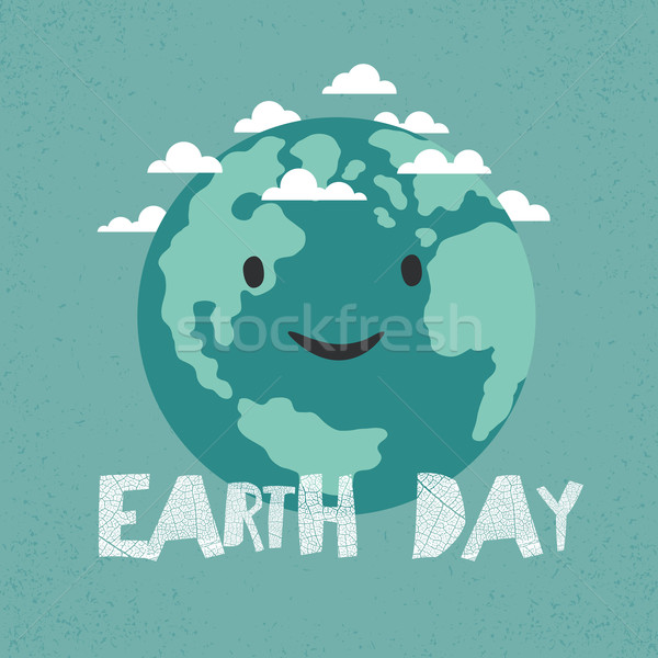Earth Day Poster. Earth Illustration.  Celebration Card template Stock photo © pashabo