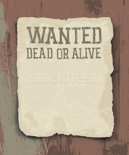 Wanted dead or alive. Vintage poster Stock photo © pashabo
