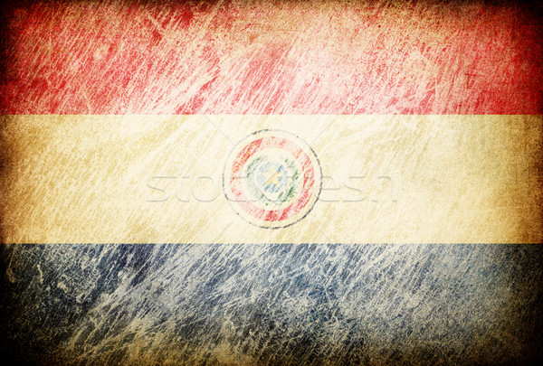 Grunge rubbed flag series of backgrounds. Paraguay. Stock photo © pashabo