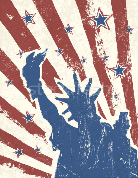 Grunge American Independence Day themed background. Vector. Stock photo © pashabo