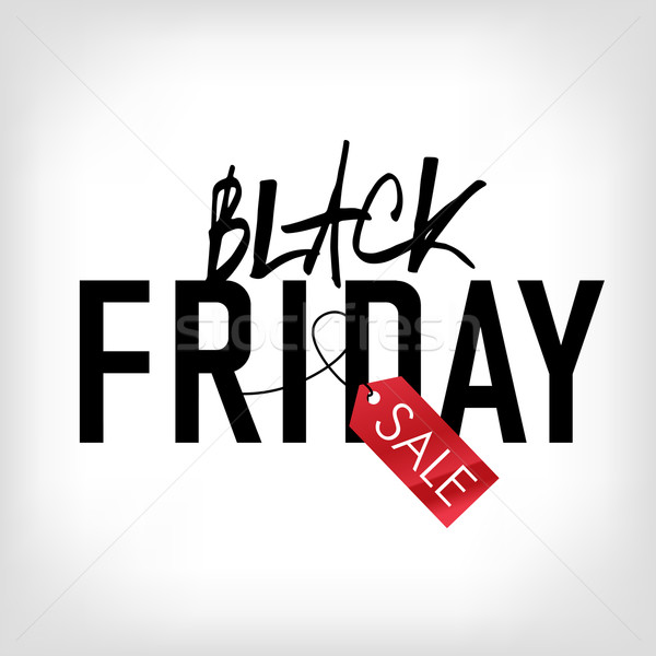 Stock photo: Black Friday sales Advertising Poster on White Background. New a