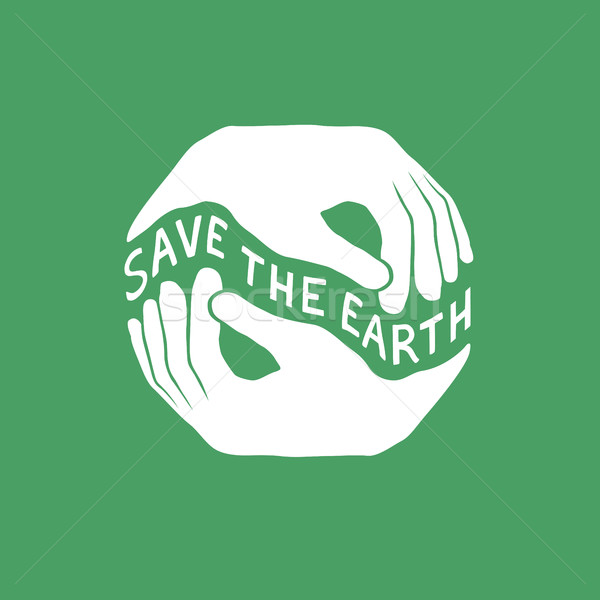 save the earth earth day concept logo design template save the day template