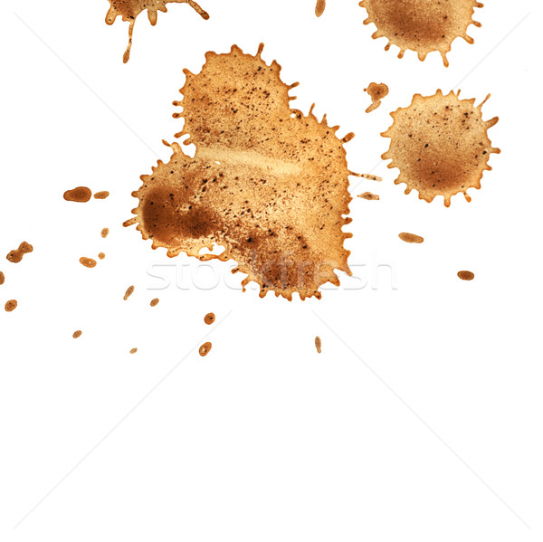 Coffee cup spots isolated on a white background. Stock photo © pashabo