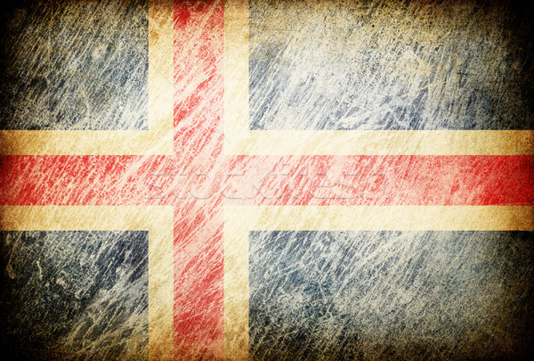 Grunge rubbed flag series of backgrounds. Iceland. Stock photo © pashabo