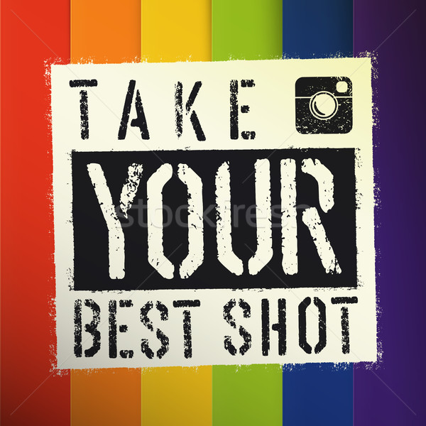 Foto stock: O · melhor · tiro · cartaz · colorido · arco-íris