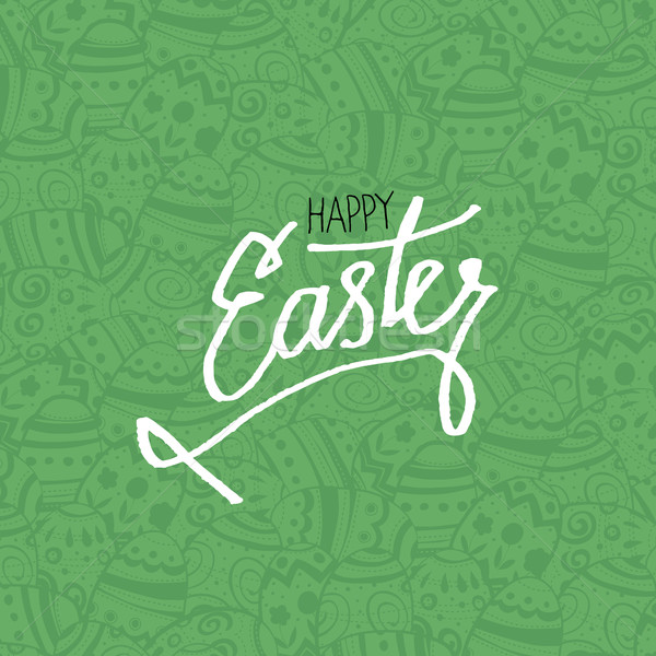 Happy Easter. Eggs pattern monochrome. Holiday design template.  Stock photo © pashabo