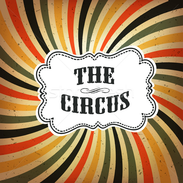 Stock photo: Circus Abstract Poster with Colored Rays Background