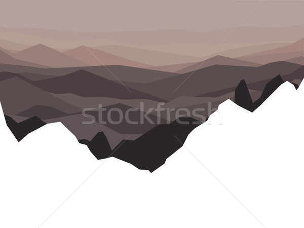 Mountaineering and Traveling Vector Illustration. Landscape with Stock photo © pashabo