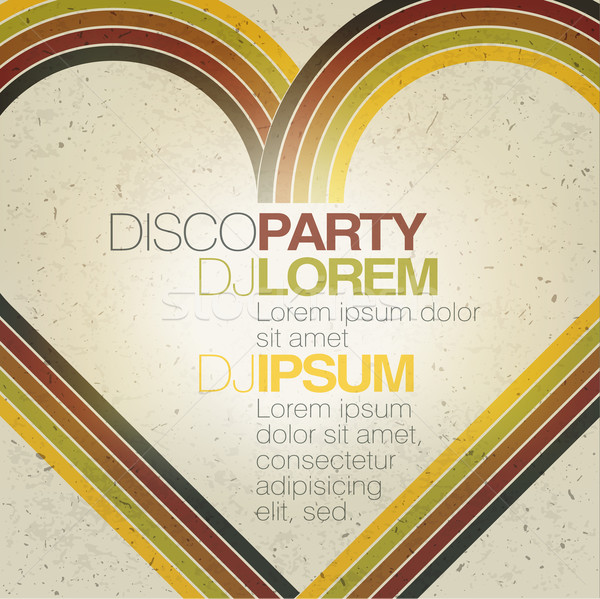Retro discotecă petrecere Flyer sablon de design vector Imagine de stoc © pashabo