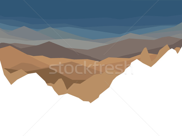 Mountaineering and Traveling Vector Illustration. Landscape with Stock photo © pashabo