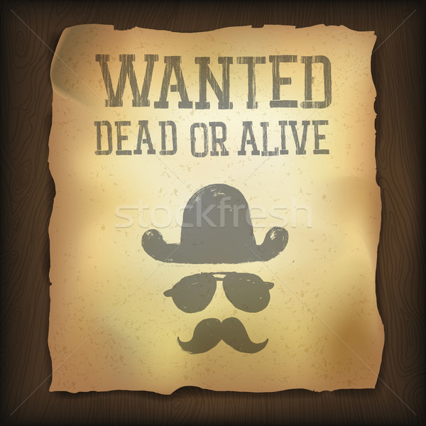 Old 'Wanted...' poster, vector illustration  Stock photo © pashabo