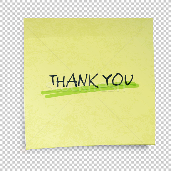 Yellow sticky notes with Thank You Message Stock photo © pashabo