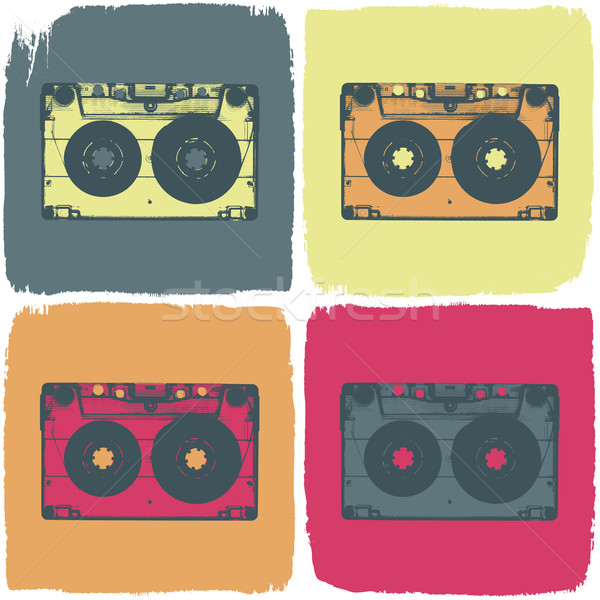 Audio cassette vector eps8 muziek abstract Stockfoto © pashabo