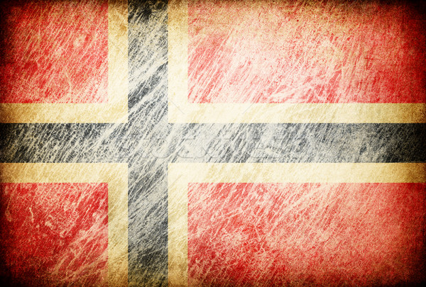 Grunge rubbed flag series of backgrounds. Norway. Stock photo © pashabo