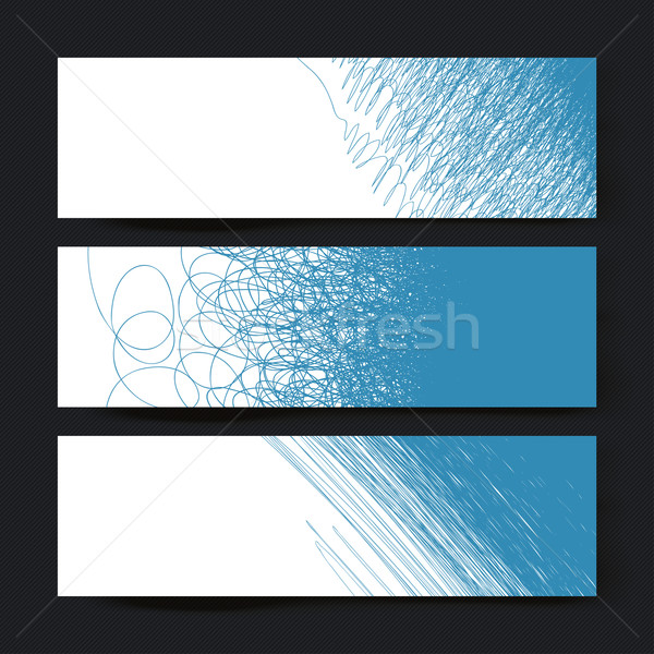 Collection of three horizontal banner designs, with creative dif Stock photo © pashabo