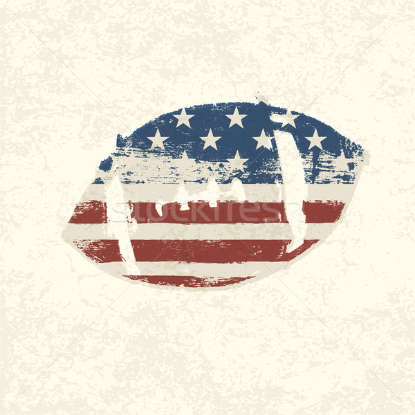 Stok fotoğraf: Grunge · amerikan · bayrağı · top · simge · vektör · eps10