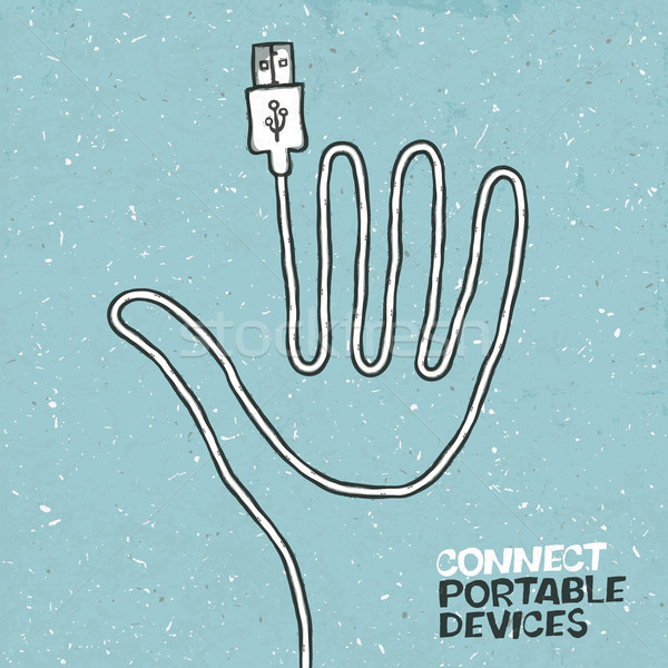 Connecter portable illustration vecteur eps10 Photo stock © pashabo