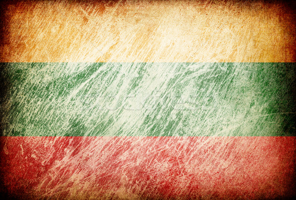 Grunge rubbed flag series of backgrounds. Lithuania. Stock photo © pashabo