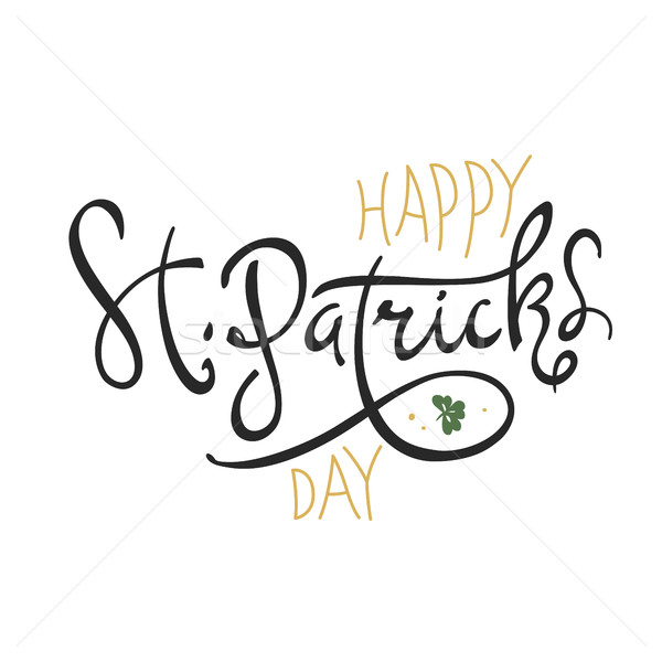 Happy Saint Patrick's Day logotype. Celebration design for March Stock photo © pashabo