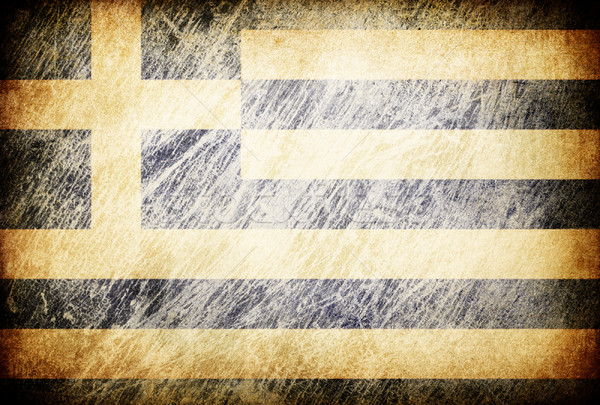 Grunge rubbed flag series of backgrounds. Greece. Stock photo © pashabo