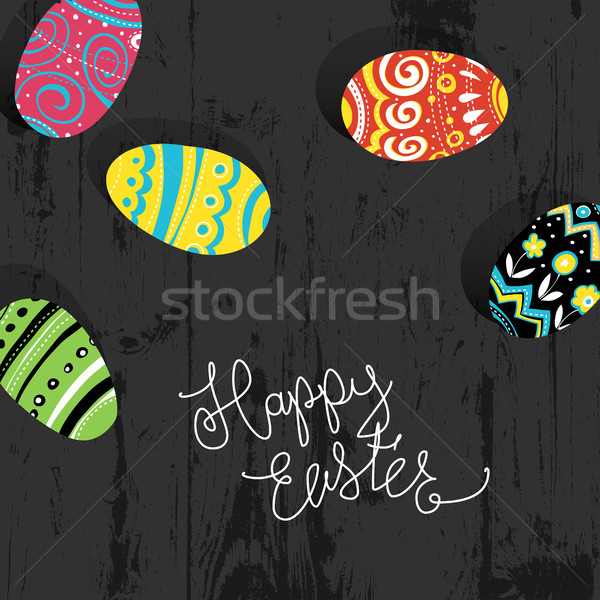 Huevos de Pascua feliz pascua tarjeta huevo Foto stock © pashabo