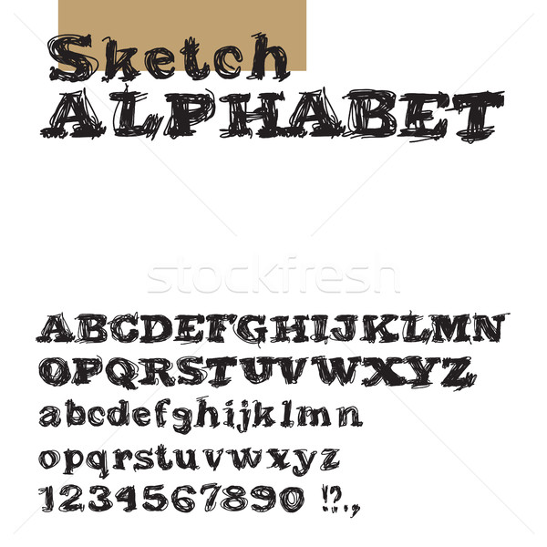 Sketch alphabet. Stock photo © pashabo